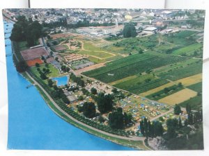 Vintage Postcard Aerial View of CampSite  D-6220 Rudesheim am Rhein Camping