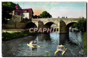 Old Postcard L Isle Adam (S O) of the bridge cabonillet Pedalo