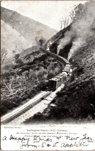 New Zealand Wellington Napier NZ Railway Rimutaka Incline Train Postcard 09.92