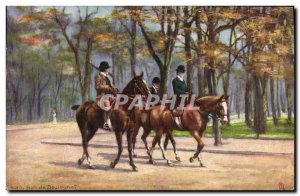 Old Postcard Paris Bois de Boulogne Horses Equestrian