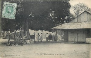 Gambia Kossun cultures & ethnicities village domestic & family life scenic 1900s