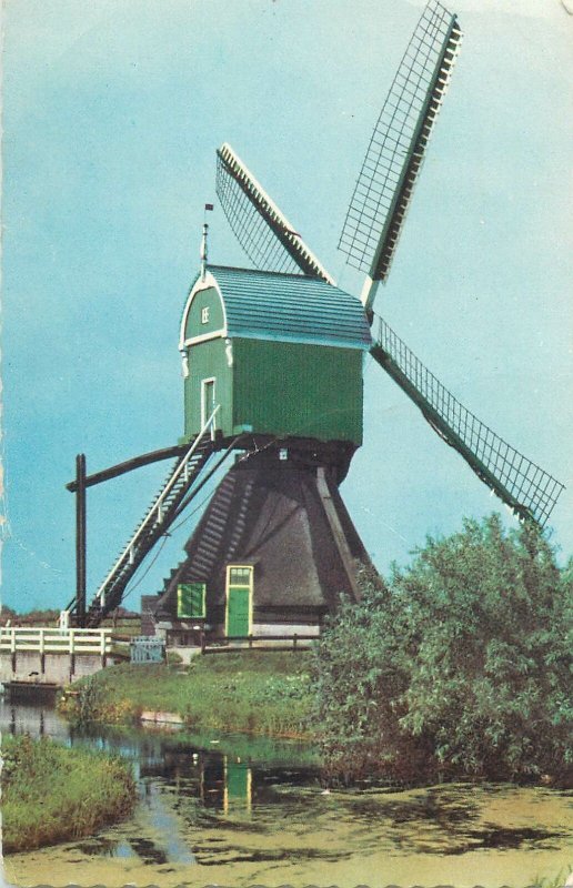 Postcard Netherlands windmill