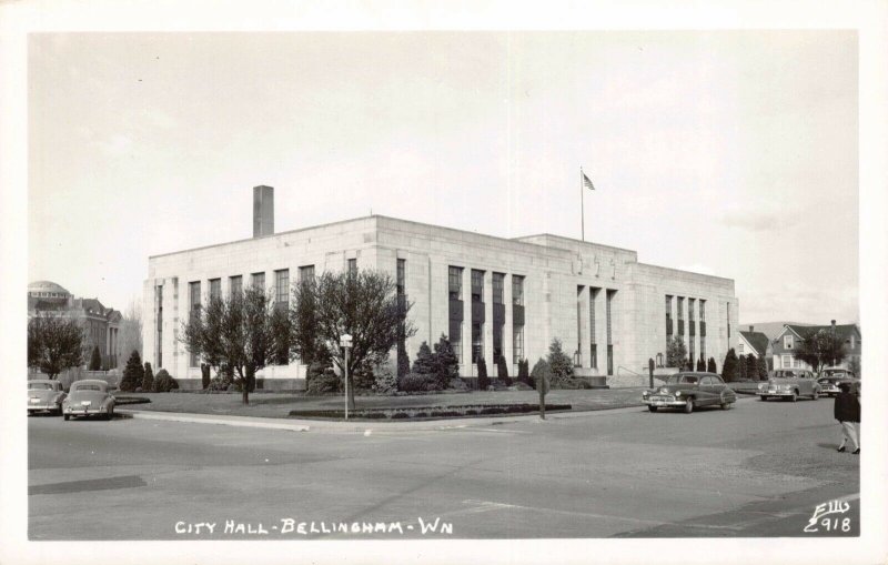 Real Photo Postcard City Hall in Bellingham, Washington~130612