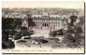 Le Havre Old Postcard L & # City 39hotel and public garden