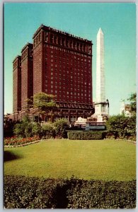 Vtg Buffalo New York NY Hotel Statler & McKinley Monument 1950s View Postcard