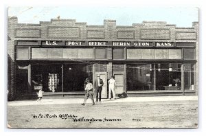 Postcard U. S. Post Office Herington Kans. Kansas