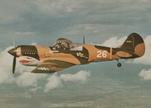 Military Aviation Postcard - Curtiss P-40 N-40 Warhawk Bomber Aeroplane RR9852