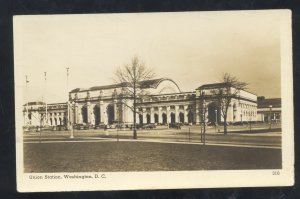 RPPC WASHINGTON D.C UNION RAILROAD STATION TRAIN DEPOT REAL PHOTO POSTCARD