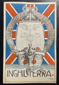 Mint Italy Patriotic Picture Postcard England British Navy