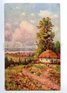 224458 RUSSIA KAPUSTIN Ukraine Farm #1327 vintage postcard