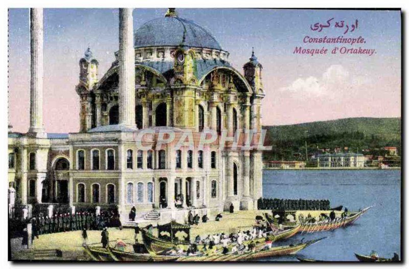 Postcard Old Mosque of Constantinople & # 39Ortakeuy Charter