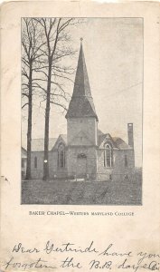 F52/ Westminster Maryland Postcard 1908 Western Maryland College Chapel