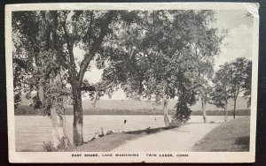 Vintage Postcard 1930 East Shore, Lake Washington, Twin Lakes, Connecticut CT