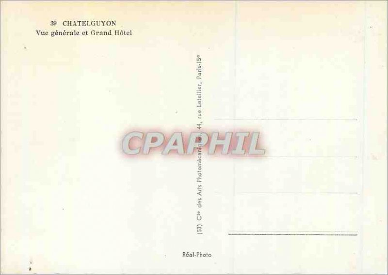 Modern Postcard General view and Chatelguyon Hotel