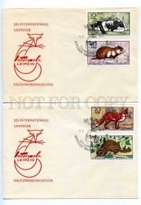 417335 EAST GERMANY GDR 1970 First Day covers Animals Fox Beaver rabbit