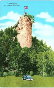 Postcard MOUNTAIN SCENE St. Ignace Michigan MI AI5399