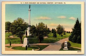 Civil War  Gettysburg  Pennsylvania  New York State Monument   Postcard