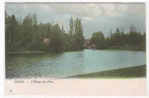 L'Etang du Parc Gand Ghent Belgium 1905c postcard