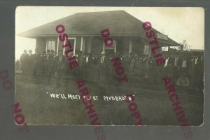 Mudbaden MINNESOTA RPPC '10 DEPOT TRAIN STATION Sanitarium Mud Baths nr Jordan 2