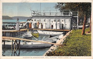 H81/ Turkey Foot Lake Ohio Postcard c1910 Barberton Hacket's Edgewater Inn 157
