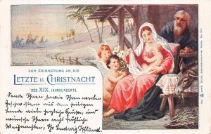 CHRISTMAS NATIVITY AUSTRIA OFFICES JERUSALEM TO MARIENDORF GERMANY POSTCARD 1899