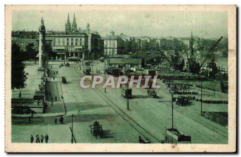 Bordeaux Old Postcard Louis XVIII quay