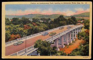 Vintage Postcard 1936 Lackawanna Trail Viaduct, Delaware Water Gap, Pennsylvania