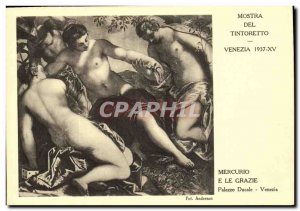Old Postcard Tintoretto Venezia Mostra Del Mercurio Le Grazie