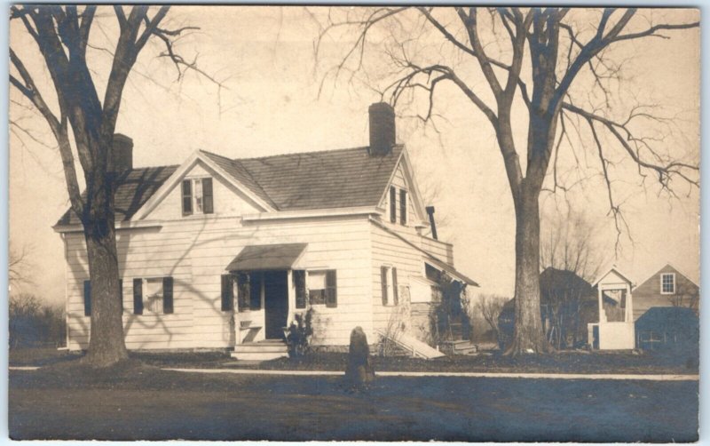 c1910s Nice Farm House RPPC Water Well Real Photo Postcard Storm Homestead A134