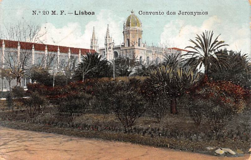 Convento dos Jeronymos Lisboa 1910 Missing Stamp 