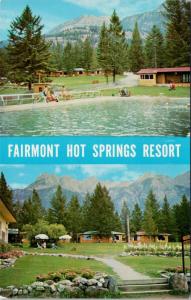 Fairmont Hot Springs Resort BC Multiview Unused Vintage Postcard D78