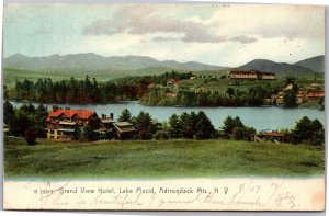 Postcard NY Adirondacks Lake Placid Grand View Hotel Rotograph