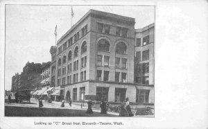 C Street from Eleventh Tacoma Washington 1907c postcard
