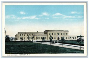 Newport Rhode Island Postcard Barracks Exterior Building c1920 Antique Unposted