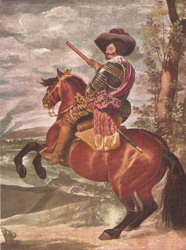 Velazquez. El Duque de Olivares on horse Fine painting vintage Spanish postca