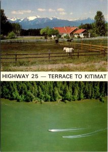 Canada British Columbia Highway 25 Terrace To Kitimat Split View