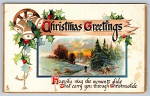 1910 Tuck Christmas Greetings Postcard Appleton Ontario Broken Circle Cancel DPO