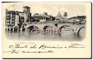 Postcard Old Verona Ponte Pietra e Giorgio