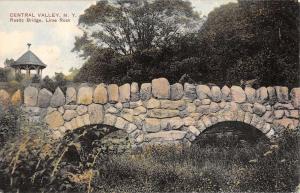 Central Valley New York Rustic Bridge Lime Rock Antique Postcard K32346