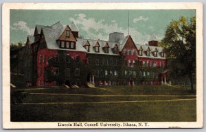 Vtg Ithaca New York NY Cornell University Lincoln Hall 1910s View Postcard