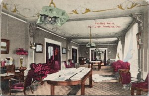 Elk's Club Portland OR Oregon Reading Room Unused Rieder Postcard F22