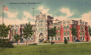 Vintage Postcard 1945 Providence College Providence RI Rhode Island Berger Bros. 