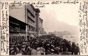 Sunday Afternoon Boardwalk Crowds, Atlantic City NJ UDB Vintage Postcard O58