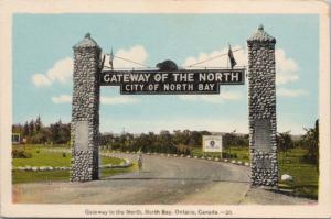 North Bay Ontario ON Ont. Gateway Of The North Bay Lions Postcard D60