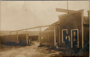 RPPC Wisconsin Larfarge Lumber Yard c1910 with Employee Real Photo Postcard W4