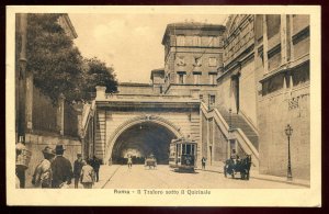 dc1925 - ITALY Rome/ Roma  1914 Il Traforo Sotto il Quirinale. Tram