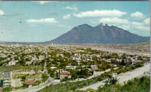 Mexico Aerial View of Monterry N.L. 1960s Postcard T18