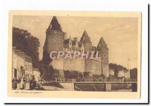 Josselin Old Postcard Chateau (caps)