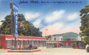 BEREA KENTUCKY~EPLEE'S MOTEL ON US HWY 25 & KY HWY 21 POSTCARD 1940s