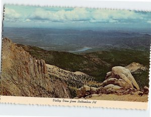 Postcard Valley View from Bottomless Pit, Pikes Peak Highway, Colorado